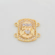 Charm Christ 2.75 g / 1/2 in Two-Tone Yellow White 18K Gold