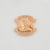 Herraje Herradura Caballo 2.55 g / 1/2 in Dos Oros Blanco Rosa 18K