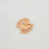 Herraje Herradura Caballo 2.55 g / 1/2 in Dos Oros Blanco Rosa 18K