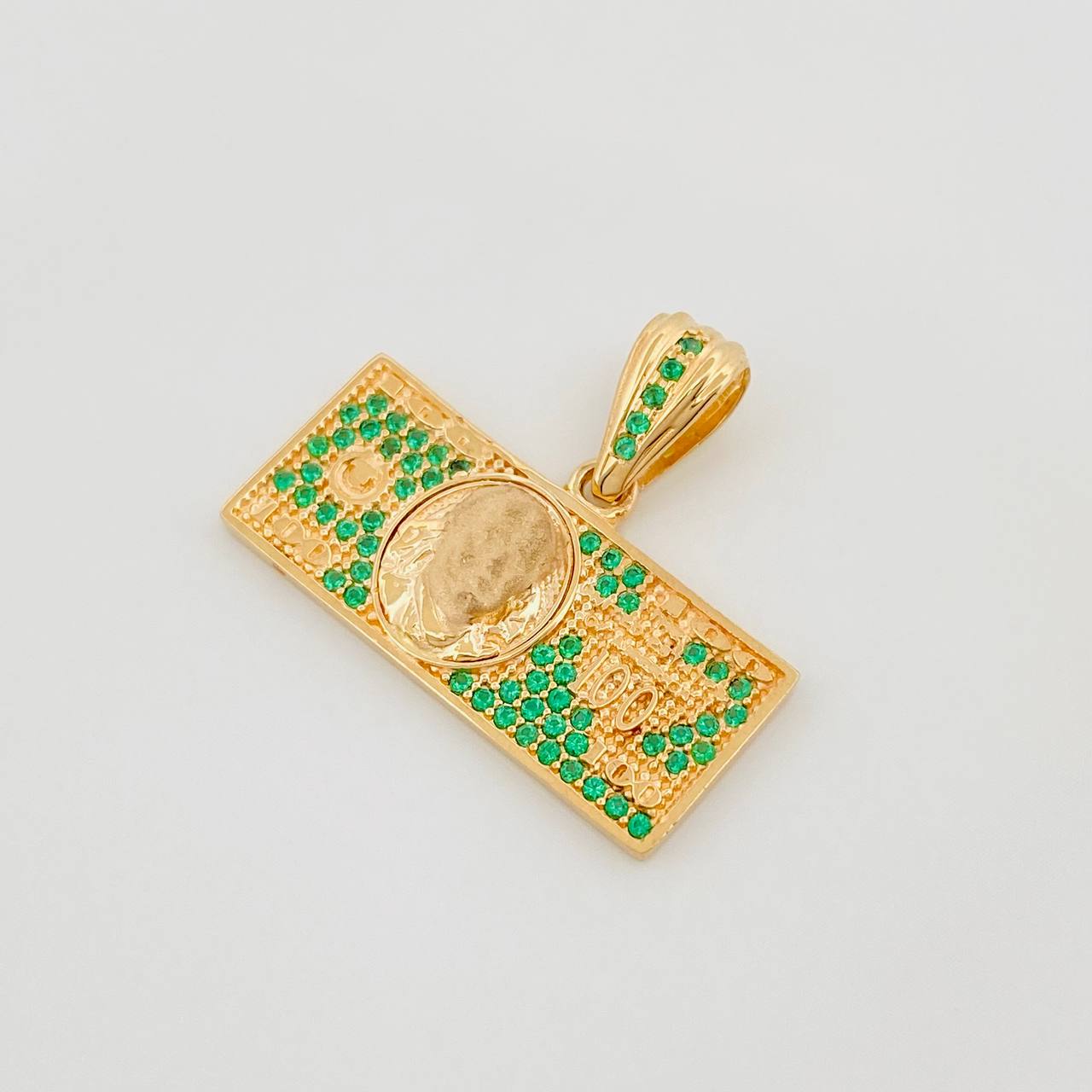 Dije Billete Dolar 3.9 g / 3/4 in Oro Amarillo 18K