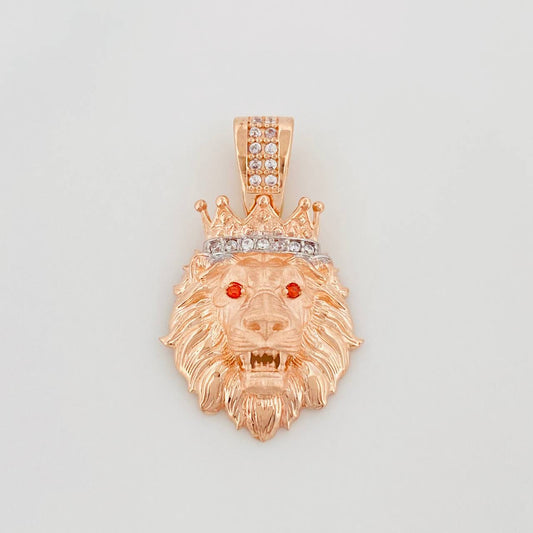 Pendant Lion 3.35 g / 1 in Two-Tone White and Rose Gold 18K