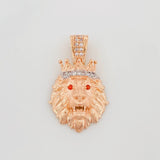 Dije Leon 3.35 g / 1 in Dos Oros Blanco Rosa 18K