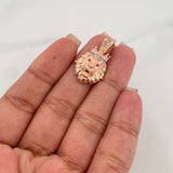 Dije Leon 3.35 g / 1 in Dos Oros Blanco Rosa 18K