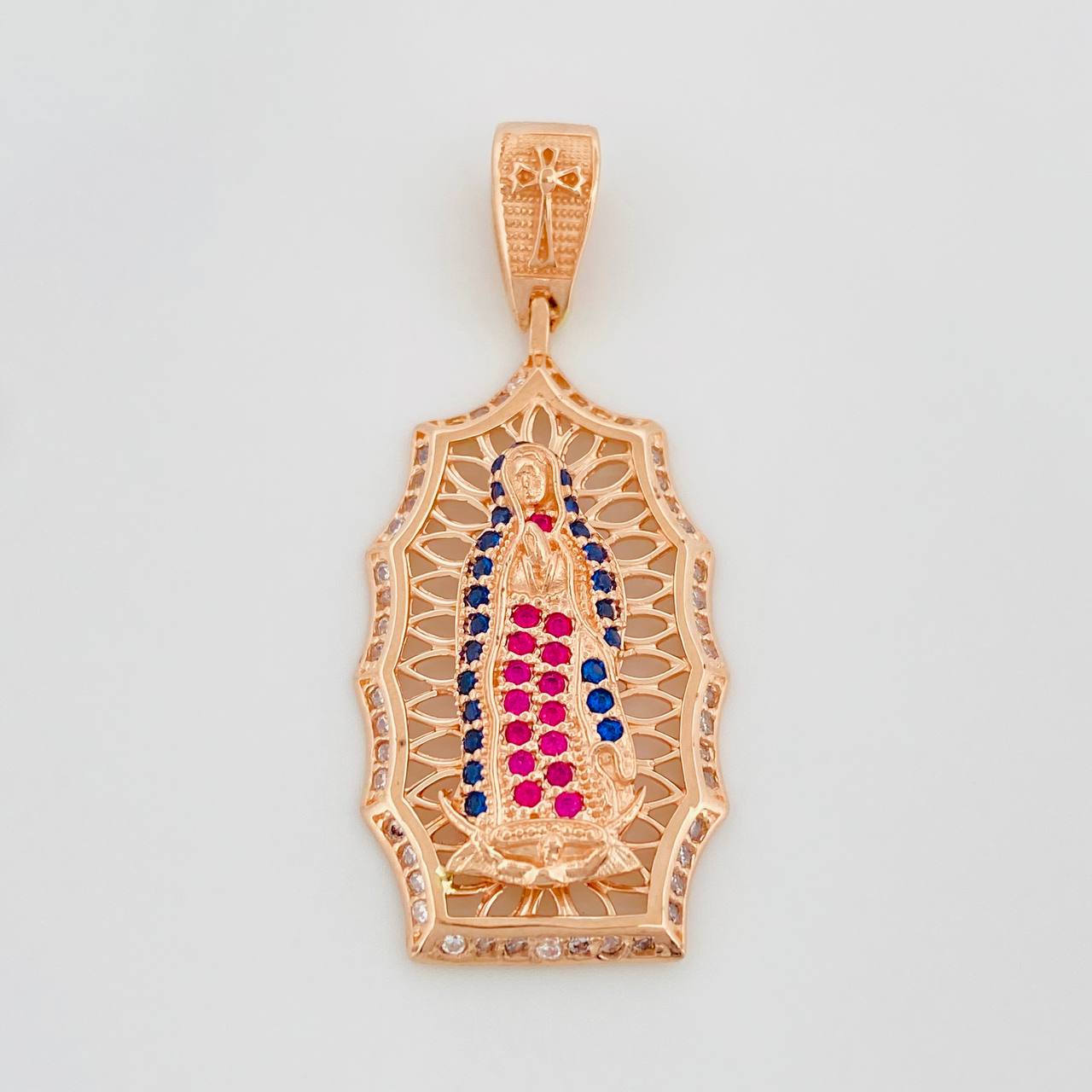 Pendant Virgin Guadalupe 4.2 g / 1 1/2 in 18K Rose Gold