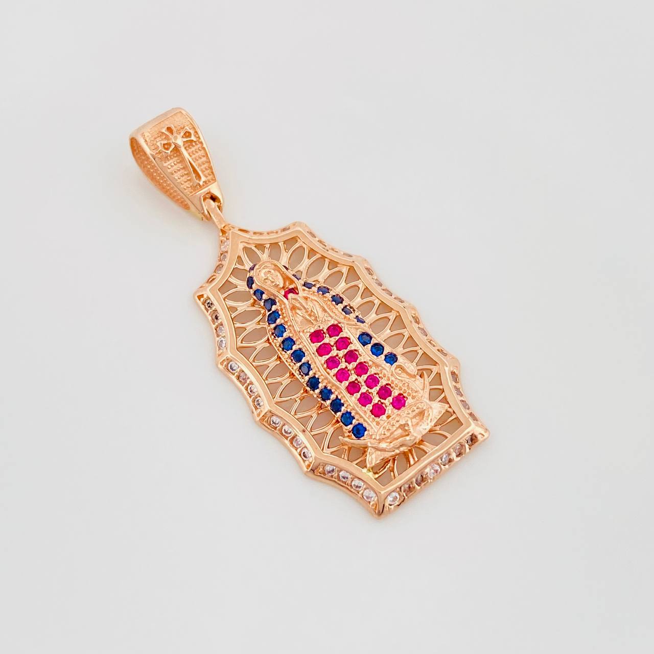 Pendant Virgin Guadalupe 4.2 g / 1 1/2 in 18K Rose Gold