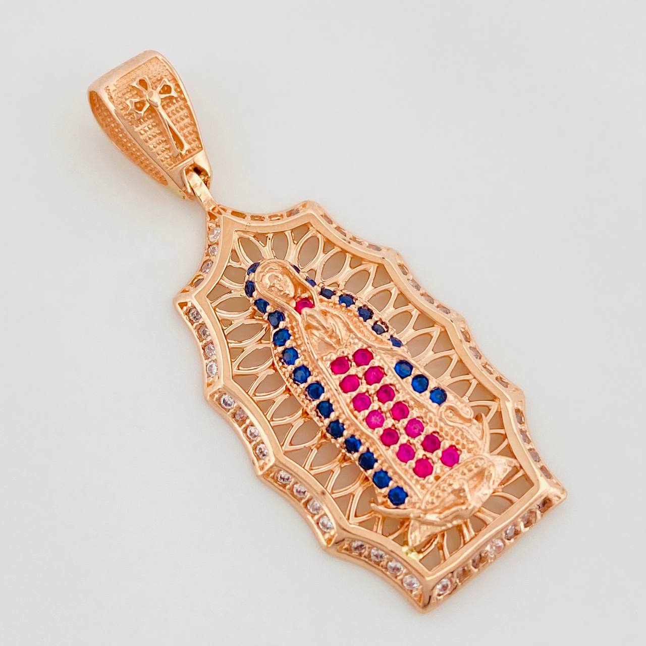 Pendant Virgin Guadalupe 4.2 g / 1 1/2 in 18K Rose Gold