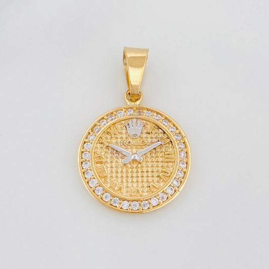 Pendant Watch Crown 3 g / 1 in Two-Tone Yellow White Gold 18K