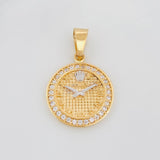 Pendant Watch Crown 3 g / 1 in Two-Tone Yellow White Gold 18K
