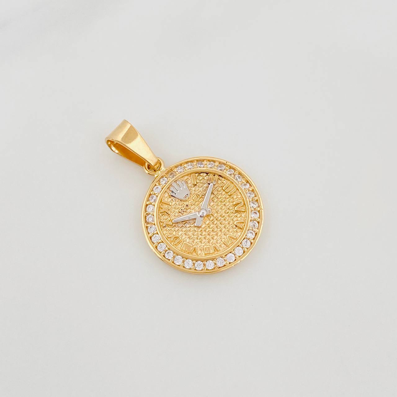 Pendant Watch Crown 3 g / 1 in Two-Tone Yellow White Gold 18K