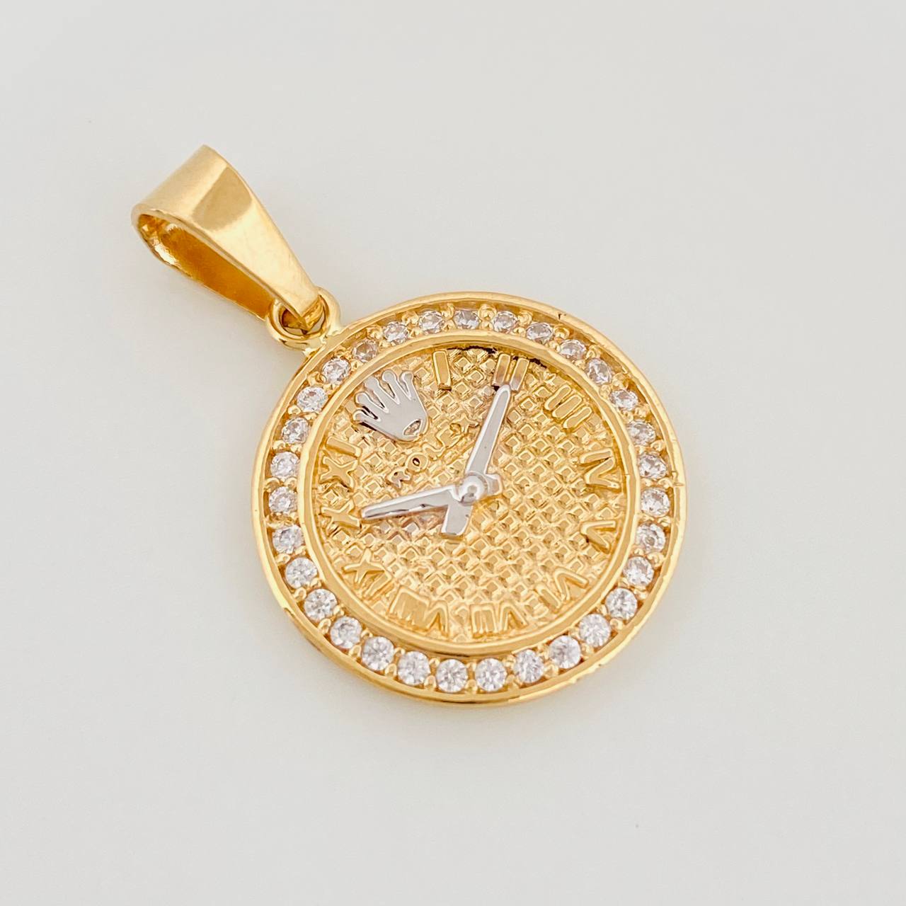Pendant Watch Crown 3 g / 1 in Two-Tone Yellow White Gold 18K