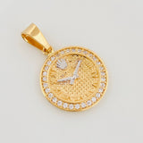 Pendant Watch Crown 3 g / 1 in Two-Tone Yellow White Gold 18K