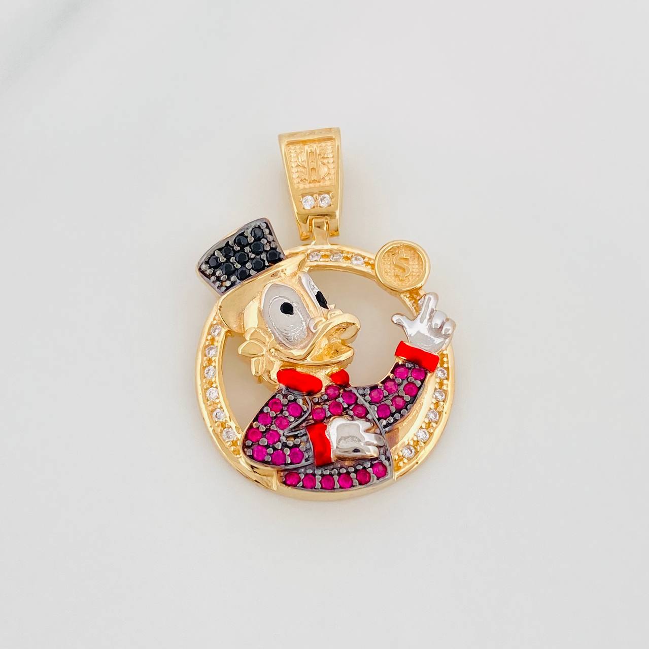 Duck Pendant Inspired 4.55 g / 1 in Two-Tone Yellow White Gold 18K