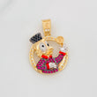 Duck Pendant Inspired 4.55 g / 1 in Two-Tone Yellow White Gold 18K