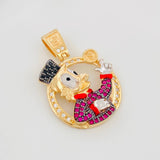 Duck Pendant Inspired 4.55 g / 1 in Two-Tone Yellow White Gold 18K