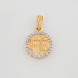 Dije Fe 1.45 g / 3/4 in Dos Oros Amarillo Blanco 18K