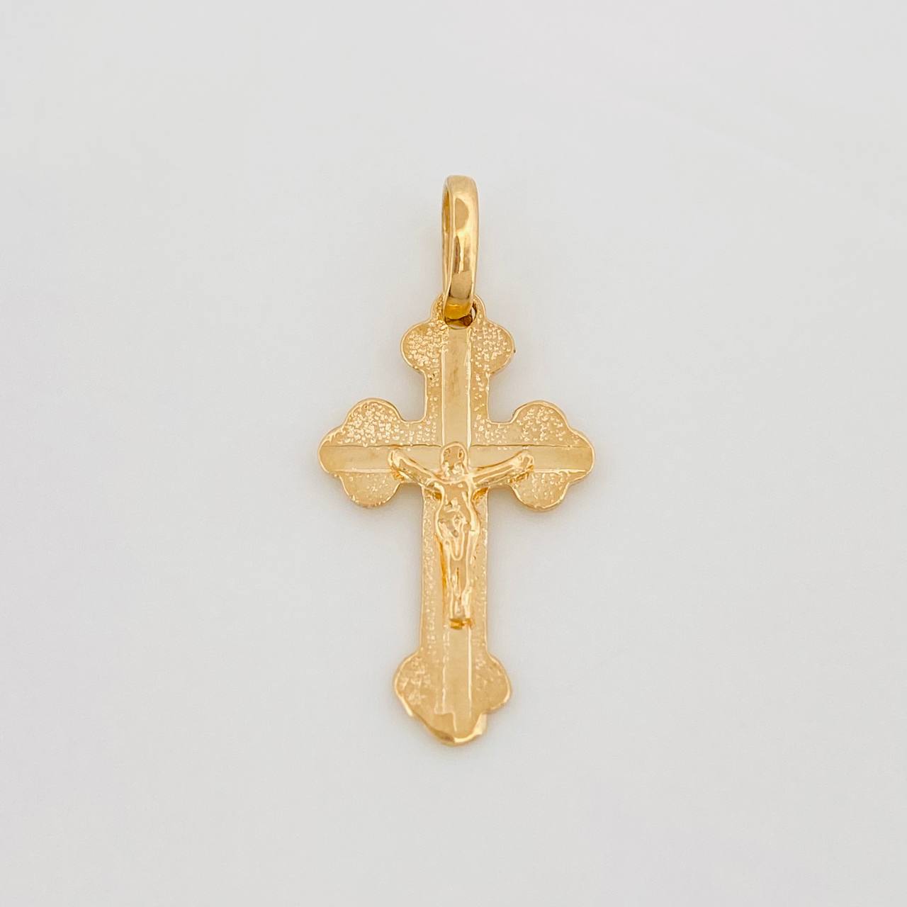 Dije Cruz Cristo Ortodoxa 1 g / 1 in Oro Amarillo 18K