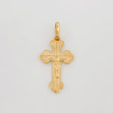 Dije Cruz Cristo Ortodoxa 1 g / 1 in Oro Amarillo 18K