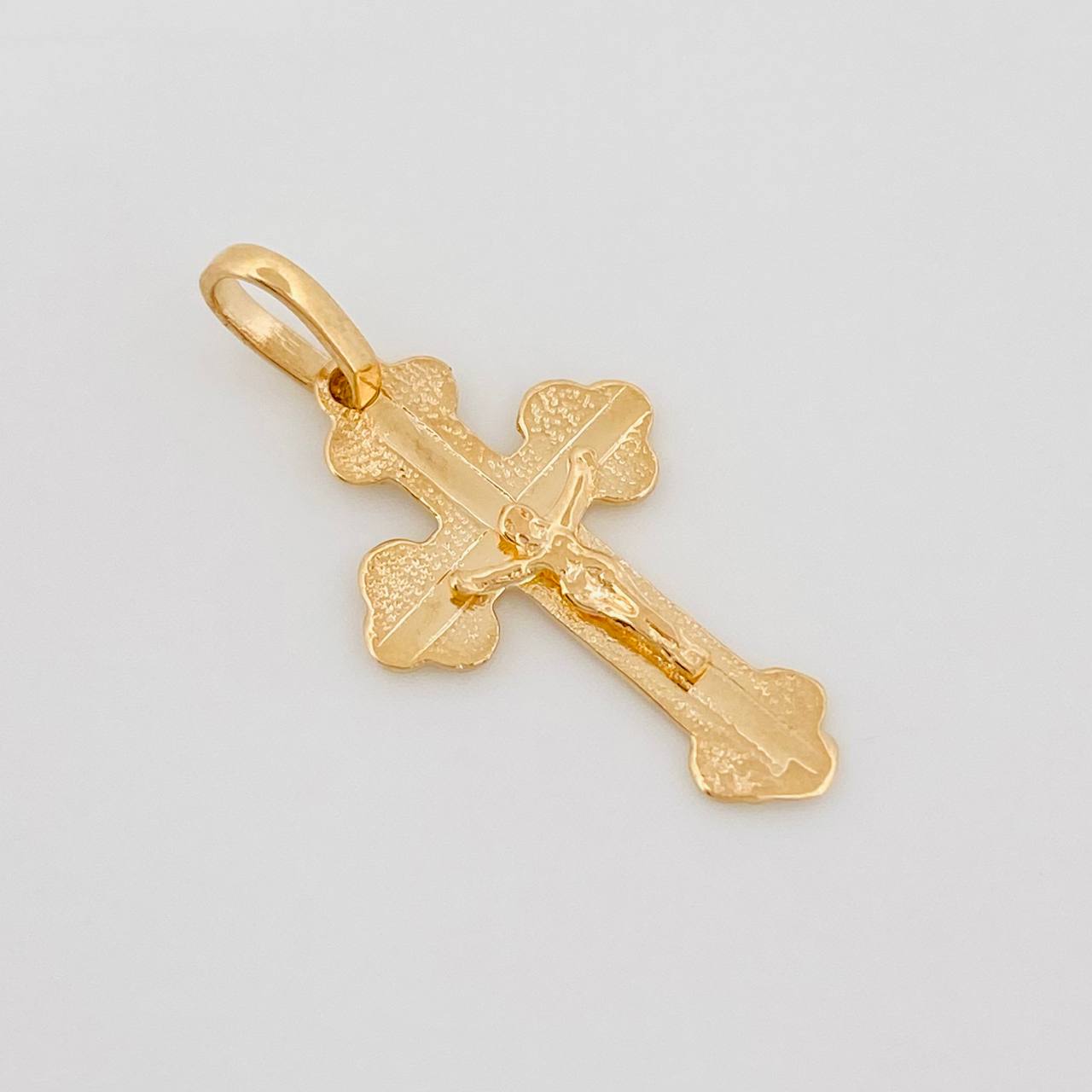 Dije Cruz Cristo Ortodoxa 1 g / 1 in Oro Amarillo 18K