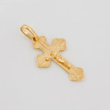 Dije Cruz Cristo Ortodoxa 1 g / 1 in Oro Amarillo 18K