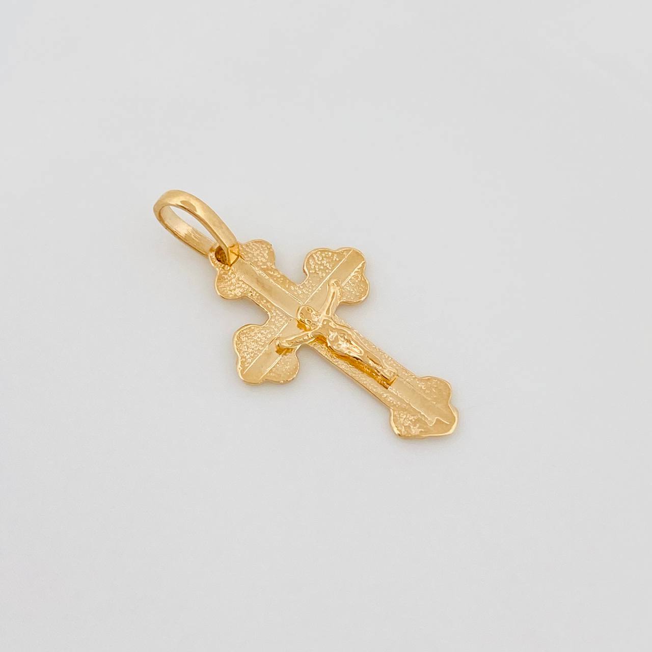 Dije Cruz Cristo Ortodoxa 1 g / 1 in Oro Amarillo 18K