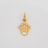 Dije Corona 0.6 g / 3/4 in Oro Amarillo 18K