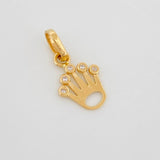 Dije Corona 0.6 g / 3/4 in Oro Amarillo 18K