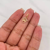 Dije Corona 0.6 g / 3/4 in Oro Amarillo 18K