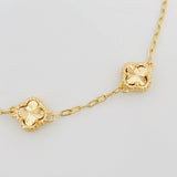 Adjustable Bracelet Classic Link Clover 3.85 g / 7 1/4 in - 6 3/4 in / 1.5 mm Yellow Gold 18K