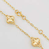 Adjustable Bracelet Classic Link Clover 4 g / 7 1/2 in - 6 3/4 in / 1.5 mm Yellow Gold 18K