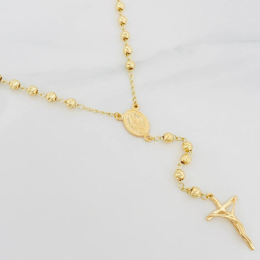 Miraculous Virgin Rosary 11.5 g / 23 1/4 in / 4 mm 18K Yellow Gold