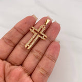 Dije Cruz 3.7 g / 1 1/2 in Oro Amarillo 18K