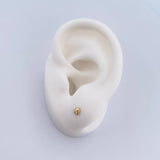 Topos Corazon 0.55gr / Circon Blanco Oro Amarillo 18K &