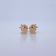 Topos Conejo 0.65gr / Circones Fucsia Blancos Oro Amarillo 18K &