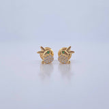 Topos Conejo 0.65gr / Circones Verde Blancos Oro Amarillo 18K $