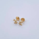 Topos Conejo 0.65gr / Circones Verde Blancos Oro Amarillo 18K &