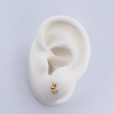 Topos Conejo 0.65gr / Circones Verde Blancos Oro Amarillo 18K &