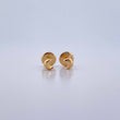 Stud Earrings Moon 0.4gr / Smooth 18K Yellow Gold &