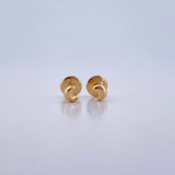 Stud Earrings Moon 0.4gr / Smooth 18K Yellow Gold &