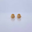 Stud Earrings Grain Coffee 0.5gr / Smooth Yellow Gold 18K &