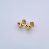 Stud Earrings Corazon Love 0.65gr / 18K Yellow Gold Die-Cut &