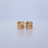 Topos Trebol  Centro 0.75gr / Diamantado Oro Amarillo 18K &