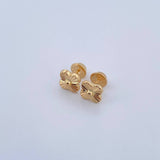Topos Trebol  Centro 0.75gr / Diamantado Oro Amarillo 18K &