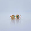 Topos Mariposa 0.65gr / Circon Verde Oro Amarillo 18K &