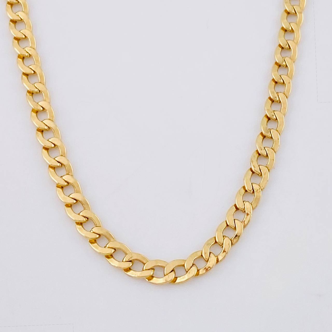 Cadena Cubana 7.6 g / 24 in / 4.2 mm Oro Amarillo 18K