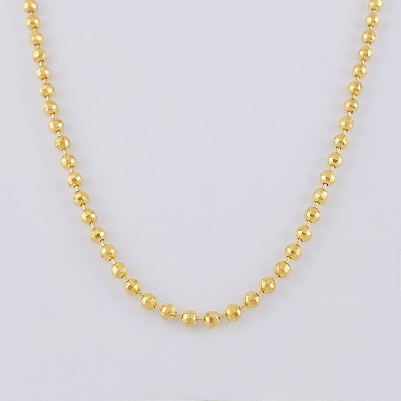 Cadena Militar Diamantada 10.3 g / 28 in / 2 mm Oro Amarillo 18K