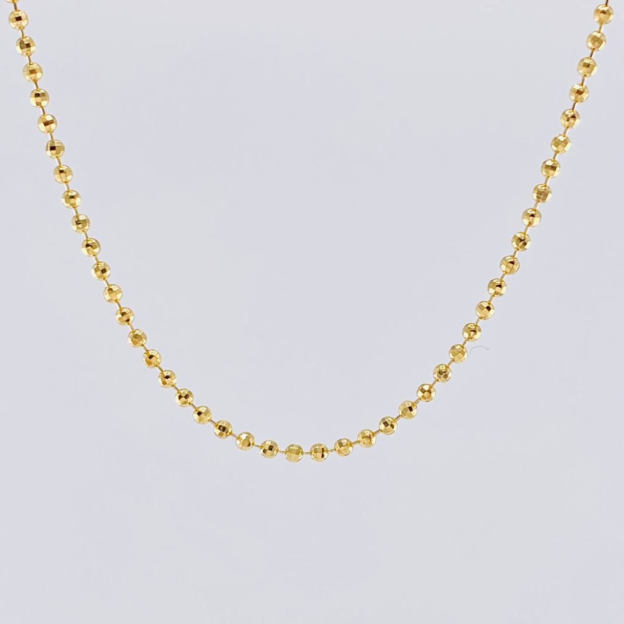 Cadena Militar Diamantada 10.3 g / 28 in / 2 mm Oro Amarillo 18K