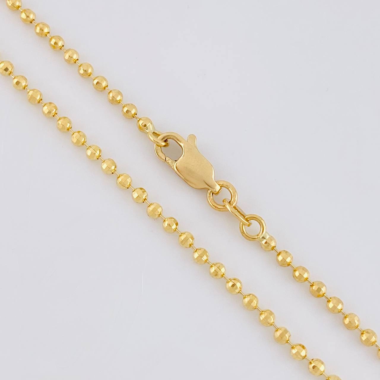 Cadena Militar Diamantada 10.3 g / 28 in / 2 mm Oro Amarillo 18K