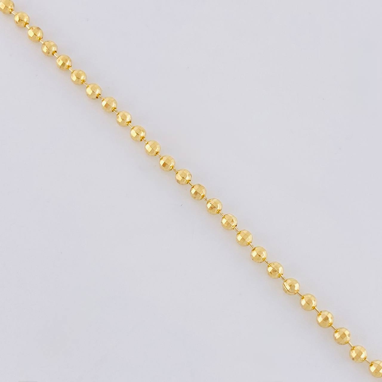 Cadena Militar Diamantada 10.3 g / 28 in / 2 mm Oro Amarillo 18K