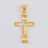 Dije Cruz Silueta Rostro 3.2 g / 1 3/4 in Oro Amarillo 18K