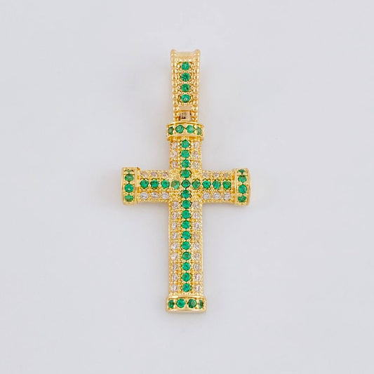 Pendant Dense Cross 2.55 g / 1 1/4 in 18K Yellow Gold